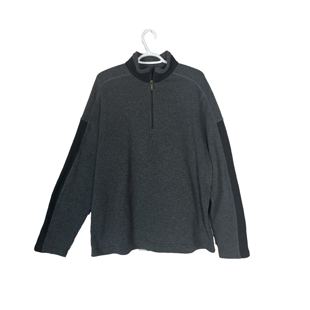 LANDS' END Men's Gray Full Sleeve Sweater Jacket